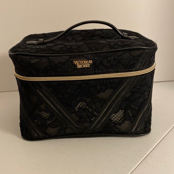 Victoria's Secret Bags Victorias Secret Black Lace Makeup Train